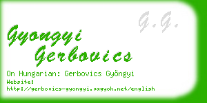 gyongyi gerbovics business card