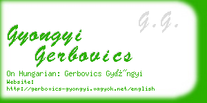 gyongyi gerbovics business card